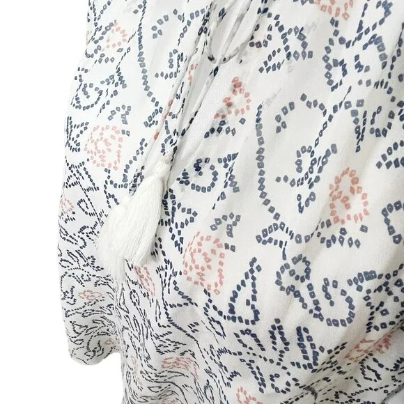Ulla Johnson New Dunia Silk Blouse Women’s Size 0 Cold Shoulder Floral Ruffle